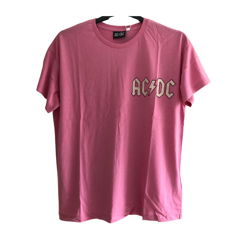 Skinnende analogi Serrated AC/DC Highway To Hell North American Tour 1979 Pink T-Shirt - AC/DC