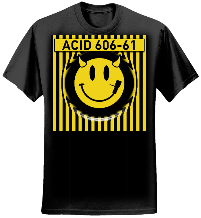 Acid 606-61 Logo - Ladies Black - Acid 606-61