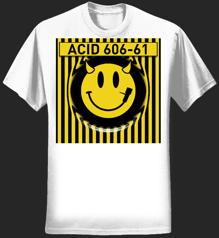 Acid 606-61 Logo - Ladies White - Acid 606-61