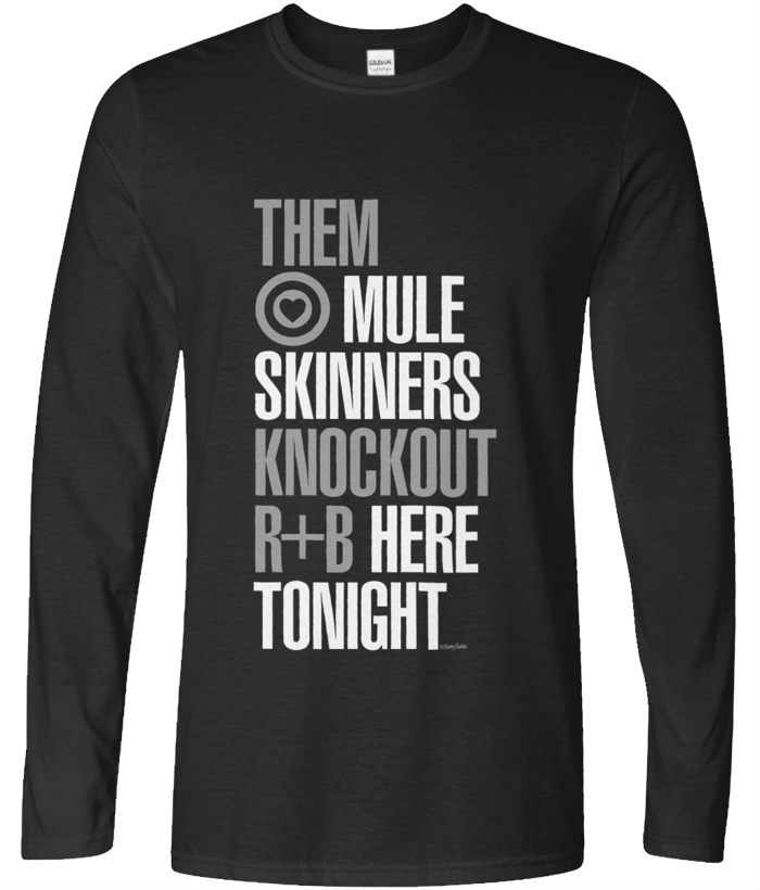 Muleskinners - Long Sleeve Shirt (Black) - Barney Bubbles