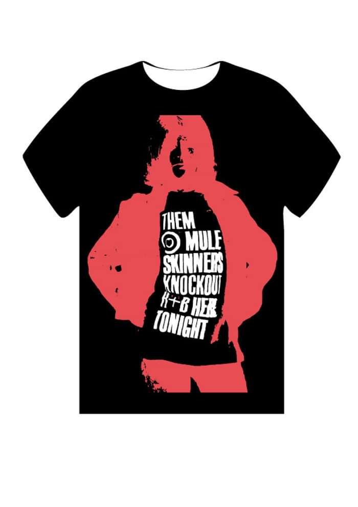 Muleskinners - T-Shirt (Black) - Barney Bubbles
