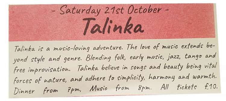 Talinka At Baroquestock London On 21 Oct 2017