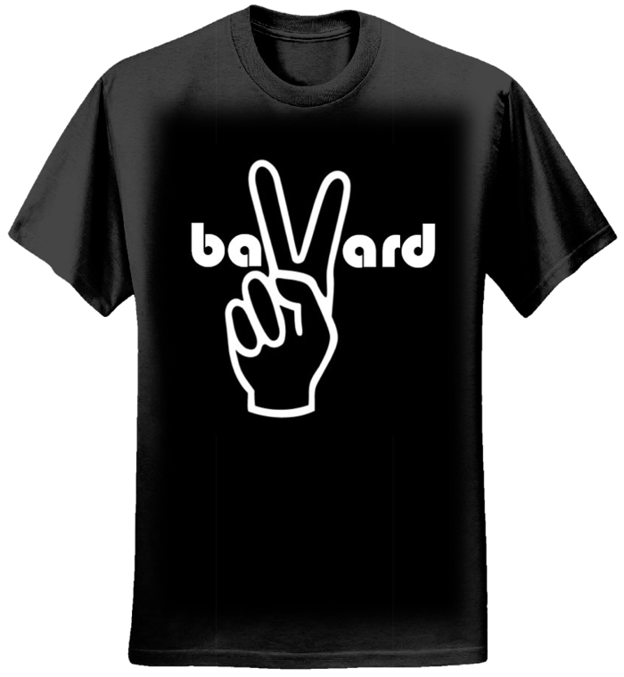 Women's Black T-Shirt - Peace - Bavard