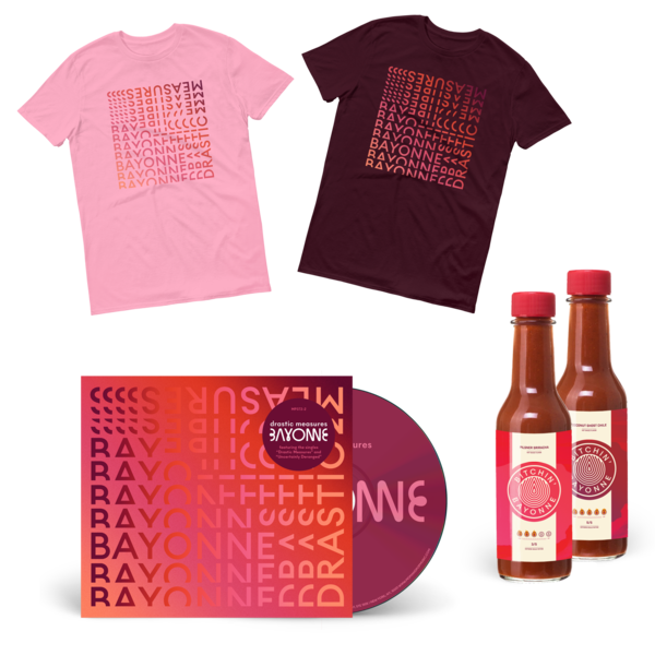 Drastic Measures CD Bundle - T-Shirt + Hot Sauce - Bayonne