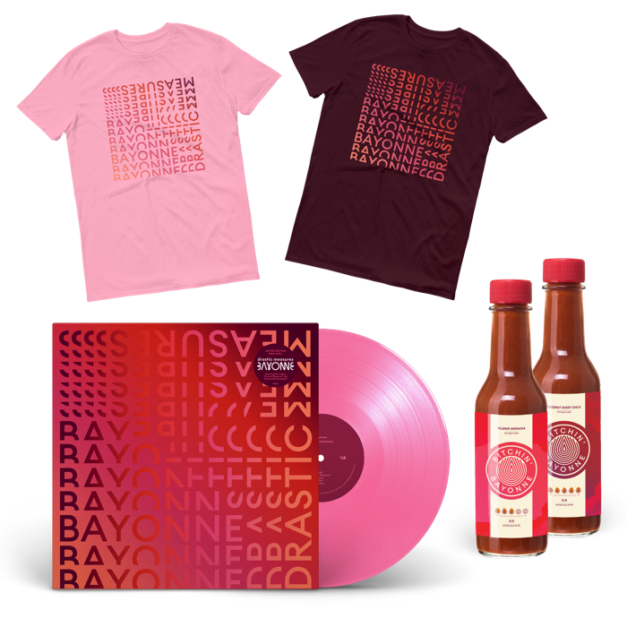 Drastic Measures LP Bundle - T-Shirt + Hot Sauce - Bayonne
