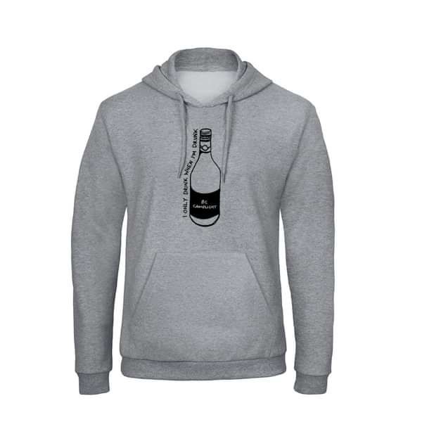 'I Only Drink When I'm Drunk' Hoodie (grey) - BC Camplight