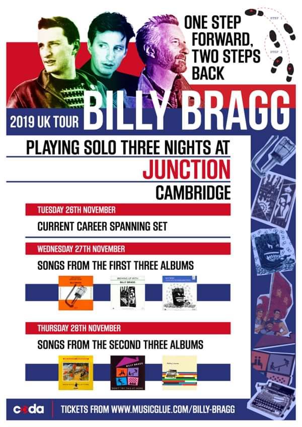 CAMBRIDGE - 3 NIGHT TICKET PACKAGE - SOLD OUT - Billy Bragg