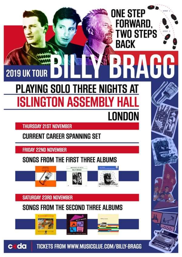 LONDON - 3 NIGHT TICKET PACKAGE - SOLD OUT - Billy Bragg