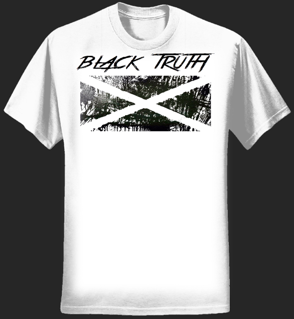 Ladies black saltire Tshirt - Black Truth