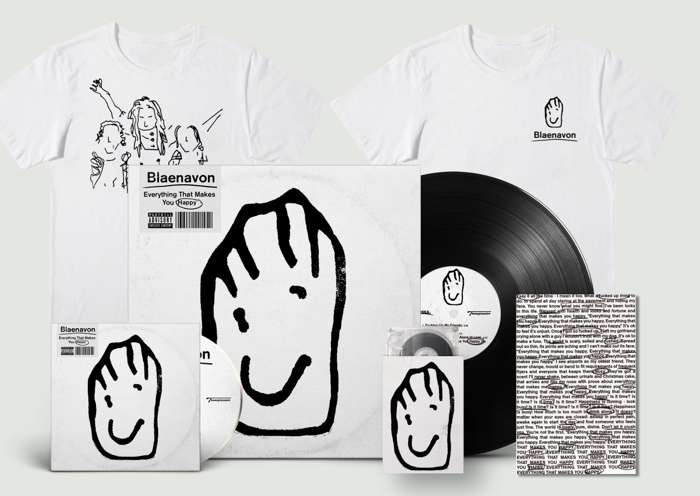 Everything That Makes You Happy - LP + CD + Cassette + Teeshirt + Signed Postcard - Blaenavon