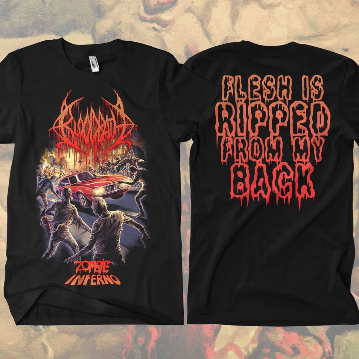 pinch Ritual Emulate Bloodbath - 'Zombie Inferno' T-Shirt - Bloodbath