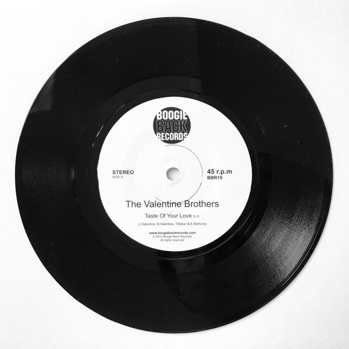 The Valentine Brothers - 'Taste Of Your Love/Don't Break My Heart' (7" Vinyl) - Boogie Back Records