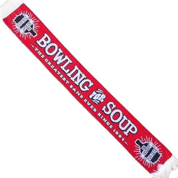 Woven Logo (Red / White Scarf) - Bowling For Soup