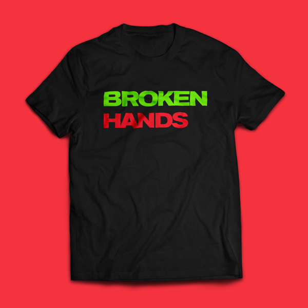 Split T-shirt - Broken Hands