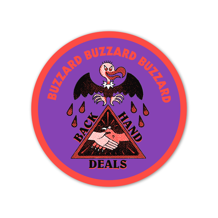 Backhand Deals Woven Badge - Buzzard Buzzard Buzzard