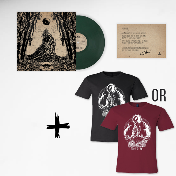 Crooked Hill Green Vinyl Limited Edition + Artwork T-Shirt (Unisex) Bundle - Cam Cole USA & Canada Store