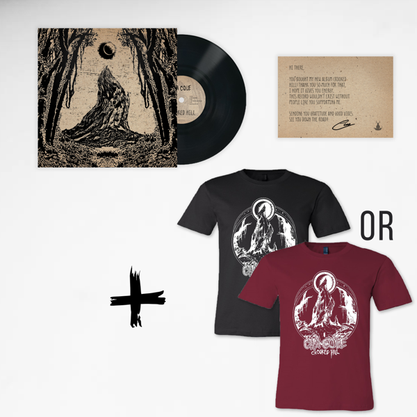 Preorder: Crooked Hill Vinyl + Artwork T-Shirt (Unisex) Bundle - Ships 4th of March '22! - Cam Cole USA & Canada Store