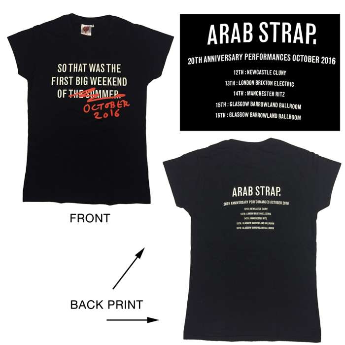 Arab Strap 'First Big Weekend - Oct 16' T-Shirt (Girl's) - Arab Strap