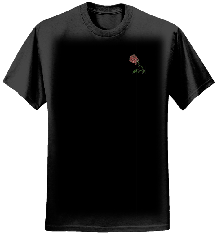 Women's Dying Rose Design T-Shirt - Chris Dela Cruz