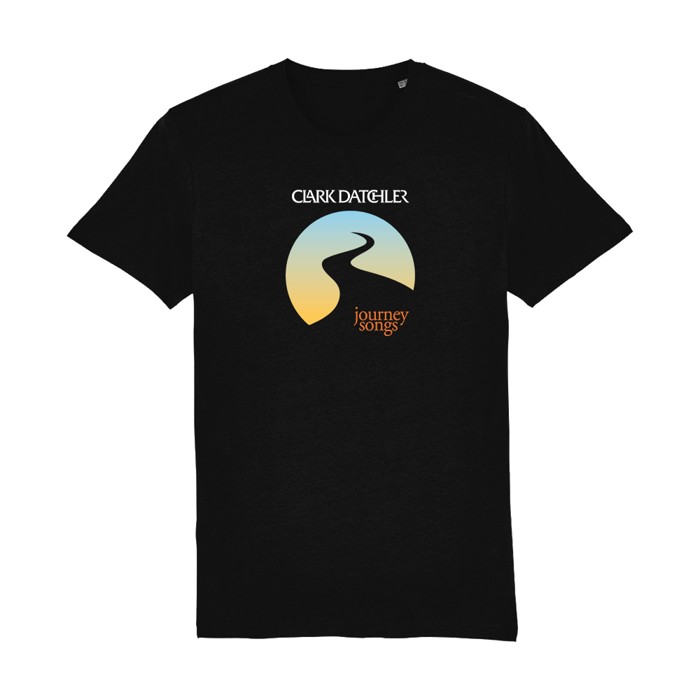 Journey Songs Round Logo Black Organic T-Shirt - Clark Datchler