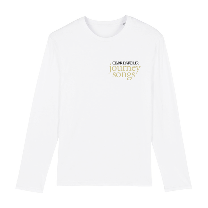 Journey Songs White Organic Long-Sleeve / Text Only - Clark Datchler