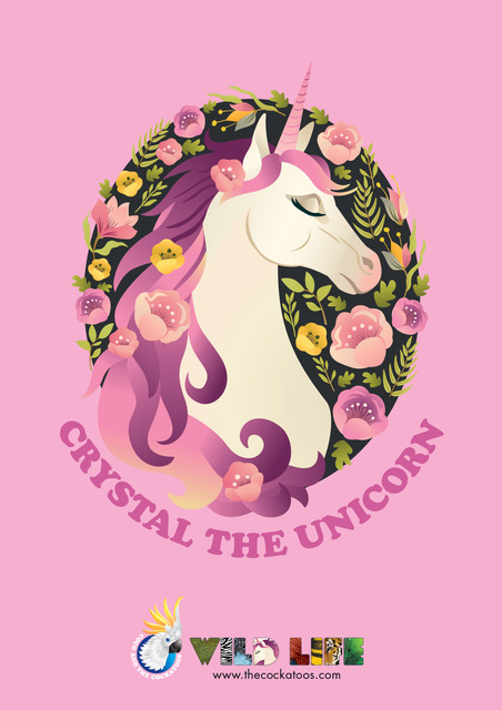Crystal the Unicorn Poster - Cockatoo Kids