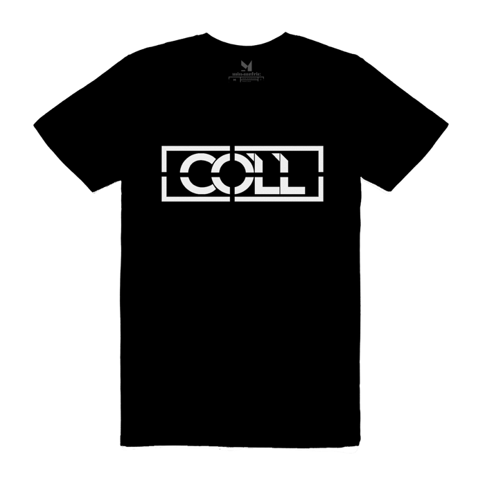 Black T shirt With White COLL Logo - COLL