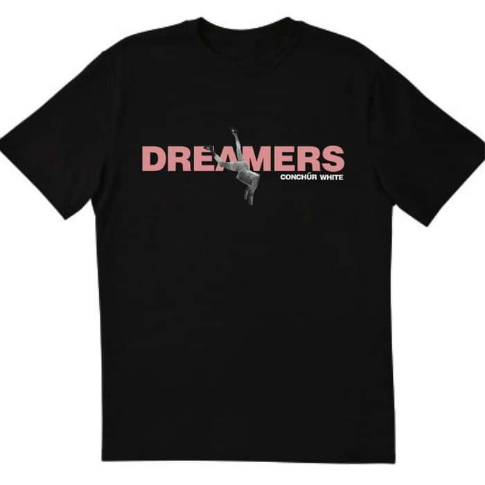 Dreamers - Black T-shirt - Conchúr White