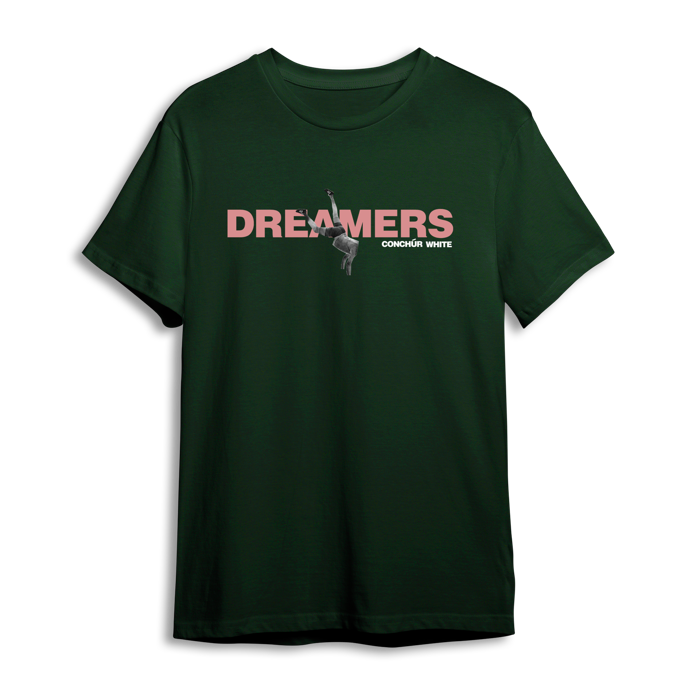 Dreamers - Dark Green T-shirt - Conchúr White