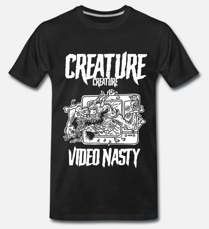 Unisex 'Video Nasty' T Shirt (LARGE) - CREATURE CREATURE