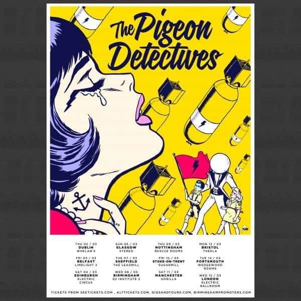 The Pigeon Detectives - Signed A3 Poster - Dance To The Radio