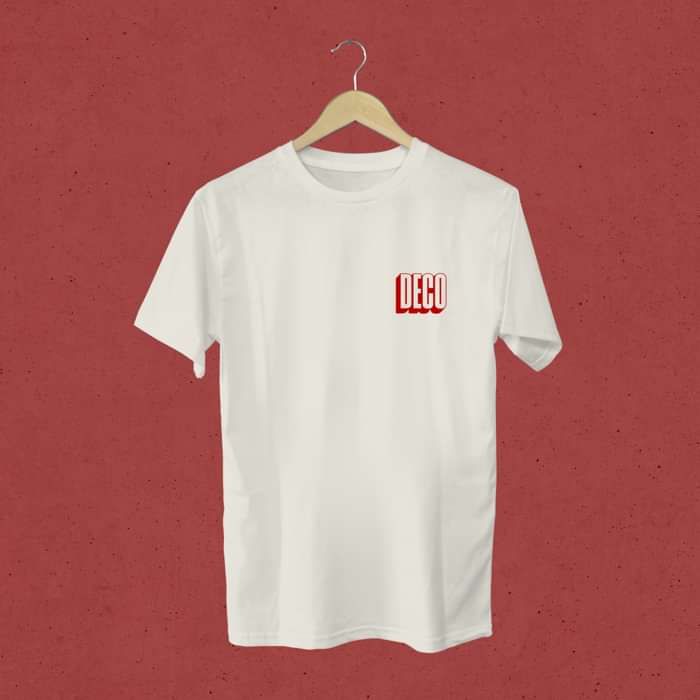 Deco Embroidered Red Logo Tee - Deco