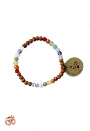 Aum Rudraksha Chakra Stones Bracelet - Deva Premal & Miten USD