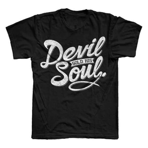 Black Script T-Shirt - Devil Sold His Soul