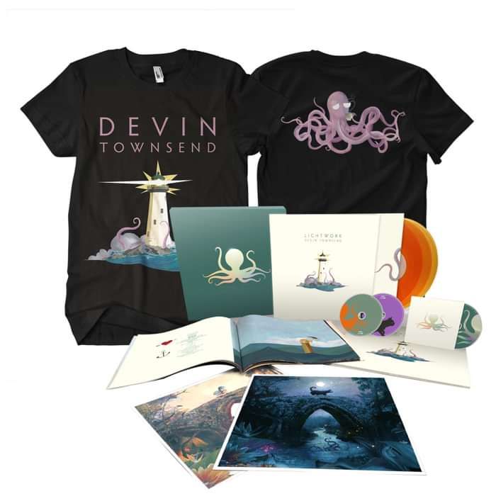 Devin Townsend - 'Lightwork' Ltd. Deluxe Transp. Orange 3LP+2CD+Blu-ray Box Set & T-Shirt Bundle with FREE Signed Card - Devin Townsend US