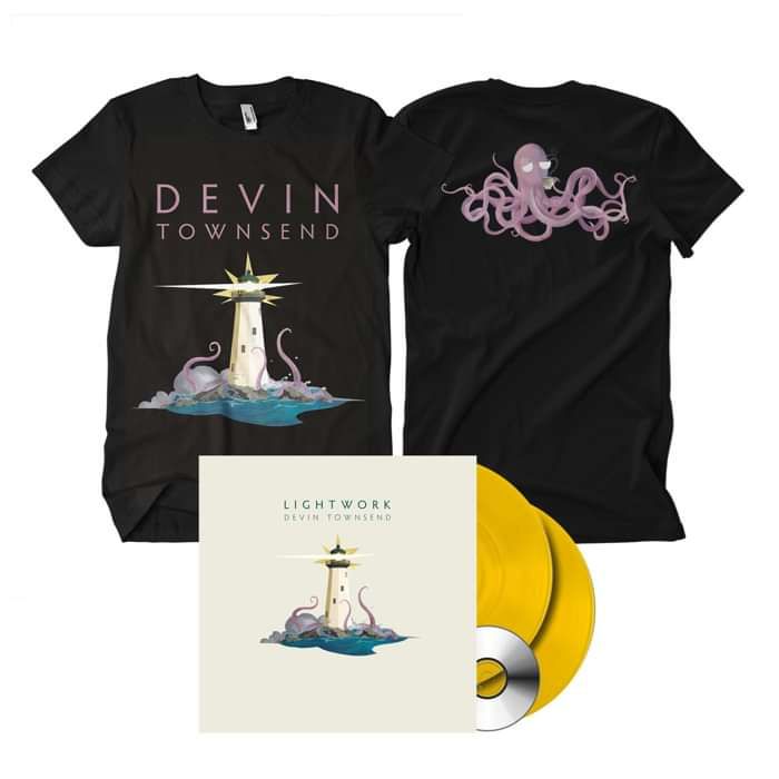 Devin Townsend - 'Lightwork' Sun Yellow 2LP+CD & T-Shirt Bundle with FREE Signed Card - Devin Townsend US