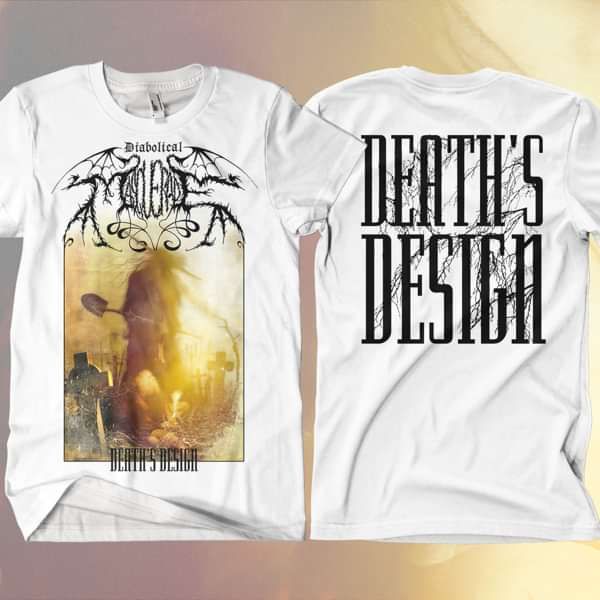 Diabolical Masquerade - 'Death's Design' White T-Shirt - Diabolical Masquerade