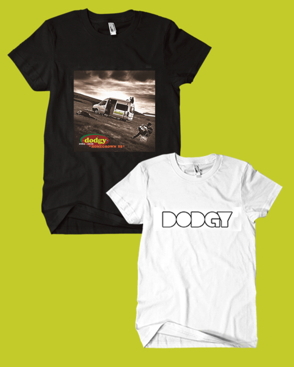 Bundle package of the  Dodgy Homegrown t-shirt and logo t-shirt in white - Dodgy