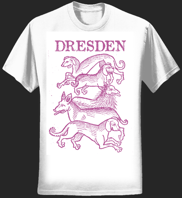 Dogs of War T-Shirt (White & Tapestry) - DRESDEN