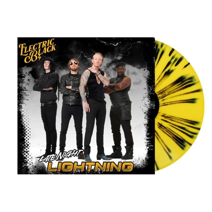 Electric Black - Late Night Lightning - Yellow Splatter Vinyl - Electric Black