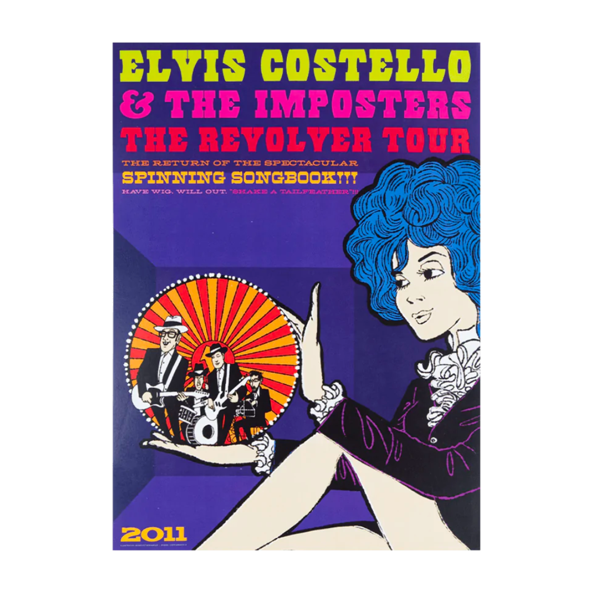 Elvis Costello Revolver Tour 2011 Poster Elvis Costello