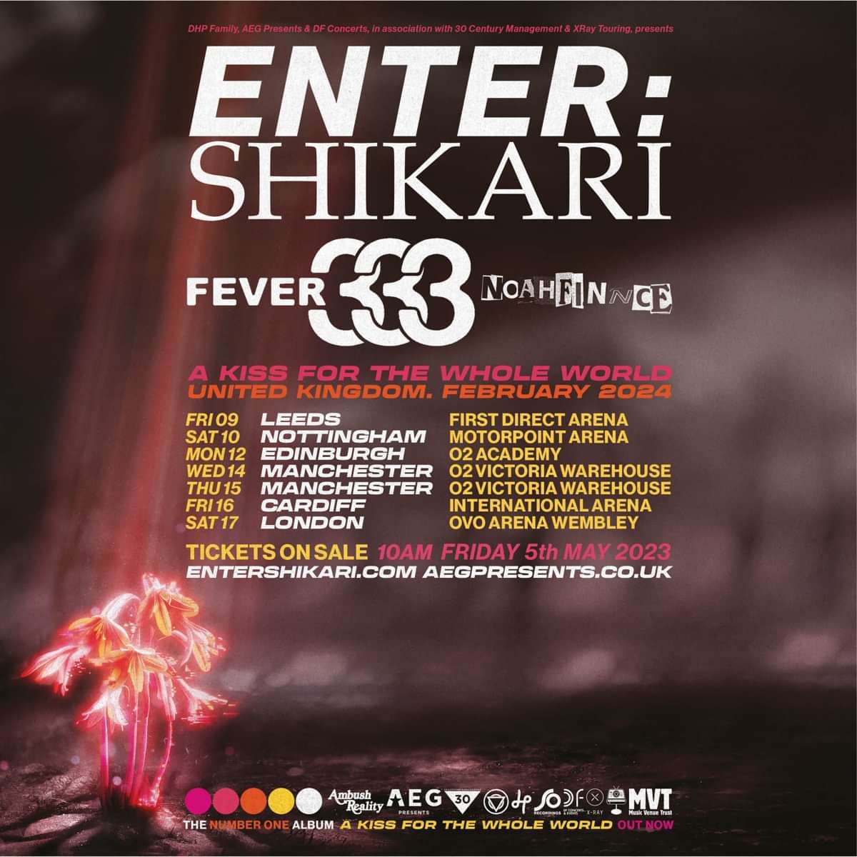 UK Tour. February 2025. Enter Shikari
