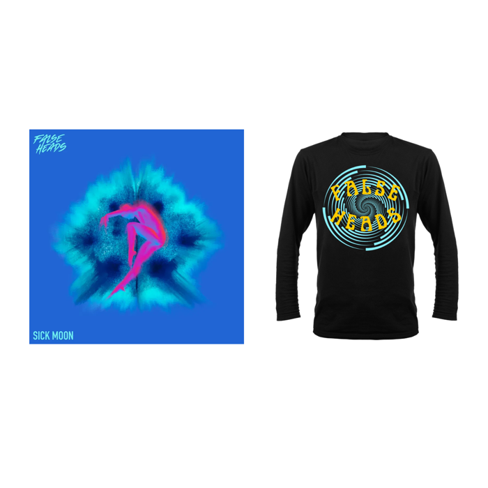 LONG SLEEVE ORBIT T SHIRT AND SICK MOON CD - False Heads