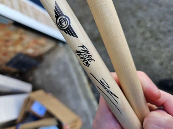 Signature signed drumsticks - False Heads