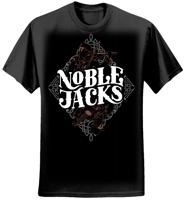 Black Tri-Colour Logo Tee - Noble Jacks
