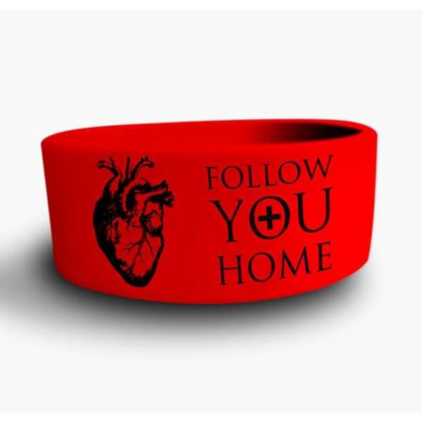 Red 1-Inch Wristband - Follow You Home
