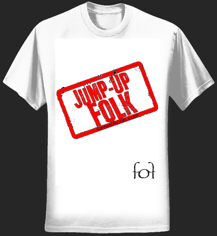 Ladies Jump-Up Folk T-Shirt - forest of fools