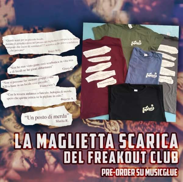 La Maglietta Scarica del Freakout Club - Freakout Club Merch