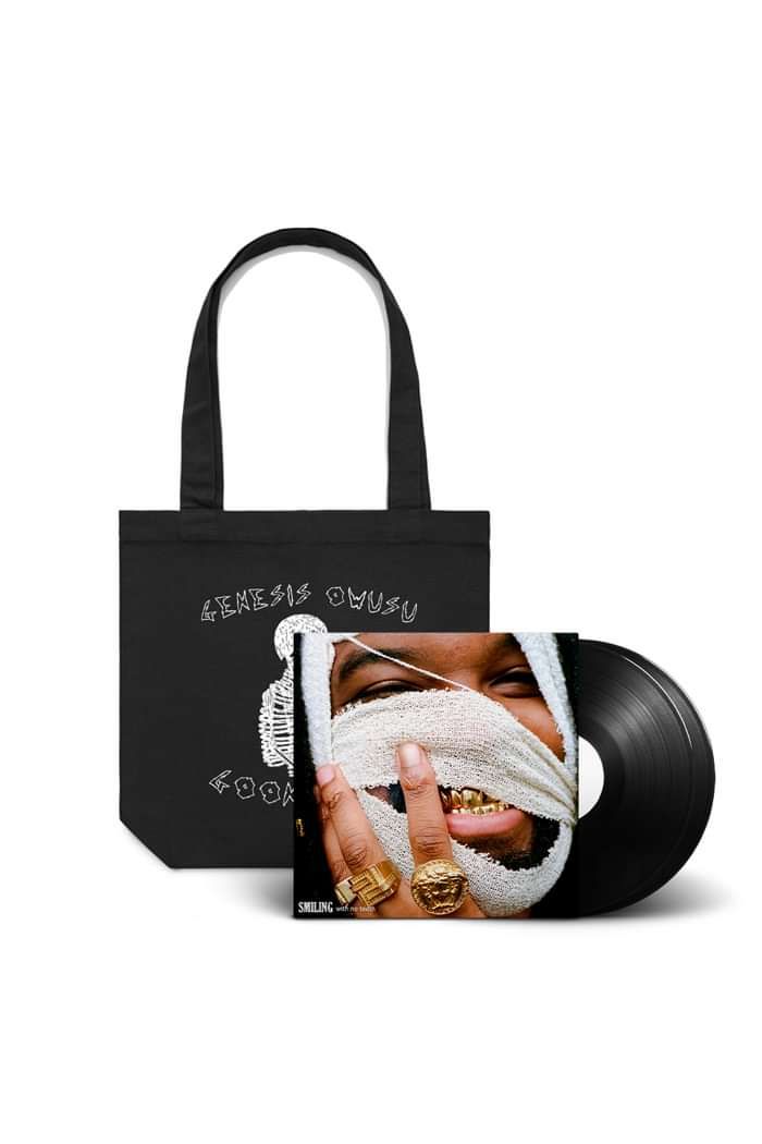 Genesis Owusu - Smiling With No Teeth Vinyl + Tote Bag Bundle - Genesis Owusu USA