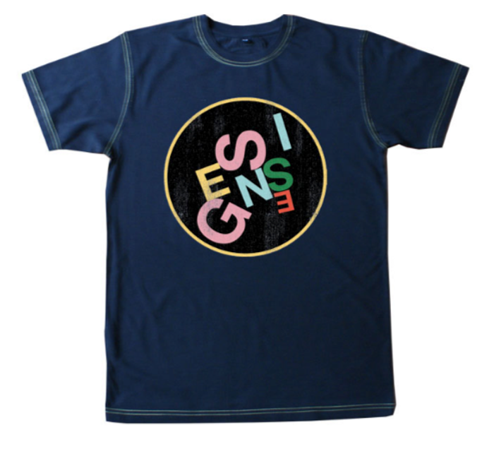 Genesis Jumbled Logo Ladies Vintage T-Shirt - Genesis